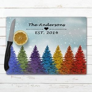 Personalized Holiday Glass Cutting Boards